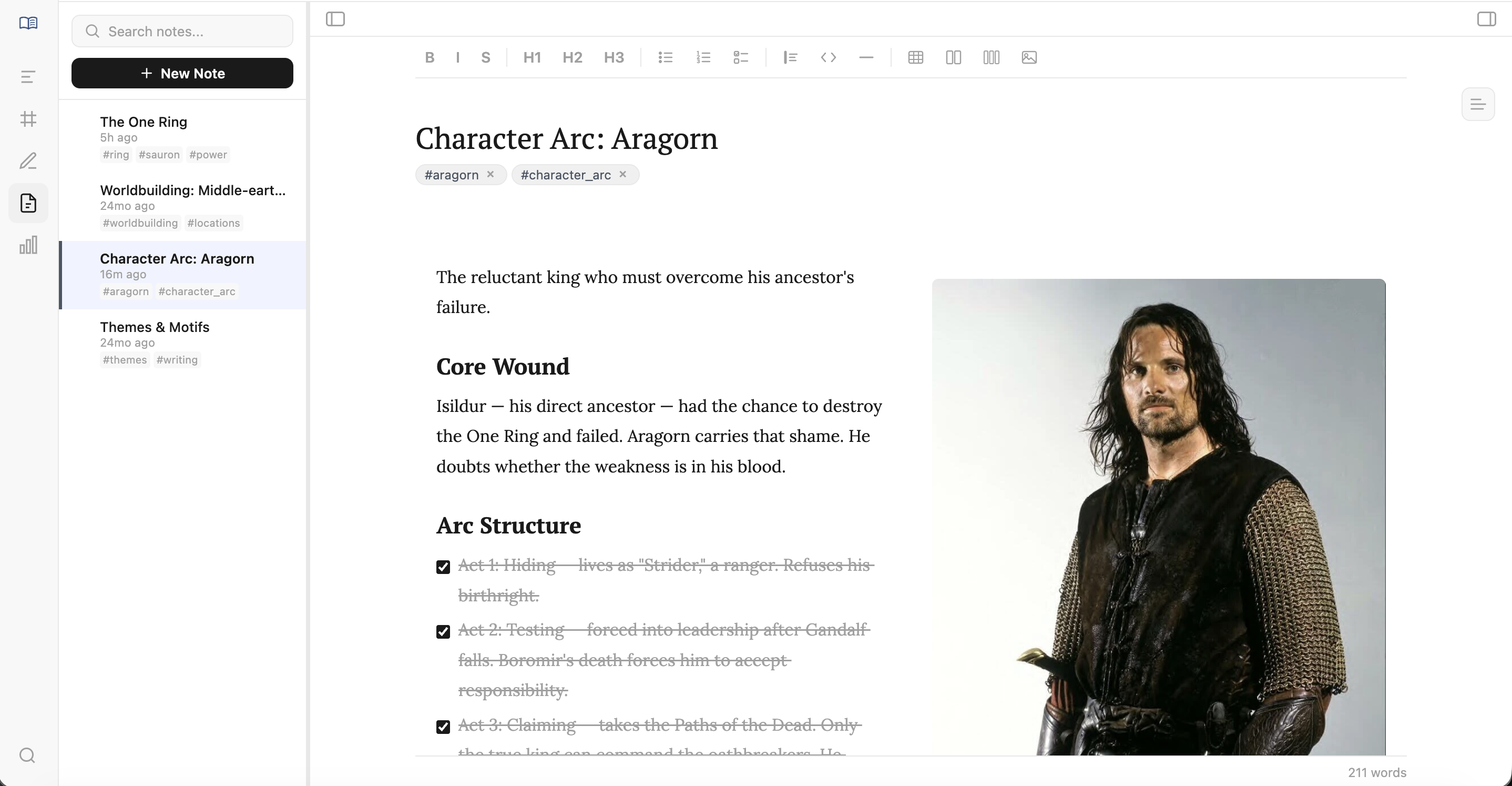 Braidr Notes & Knowledge Graph — wikilinked notebook with backlinks panel and interactive force-directed graph